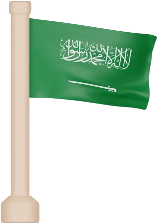 Bandeira da Arábia Saudita  3D Icon