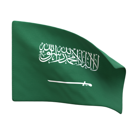 Bandeira da Arábia Saudita  3D Icon