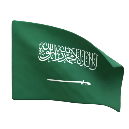 Bandeira da Arábia Saudita  3D Icon