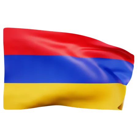 Bandeira da armênia  3D Icon