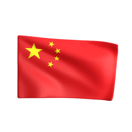 Bandeira chinesa  3D Icon