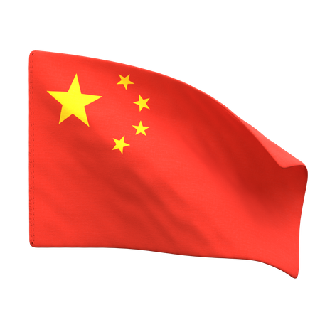 Bandeira chinesa  3D Icon