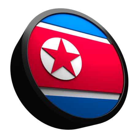 Bandeira da Coreia do Norte  3D Flag