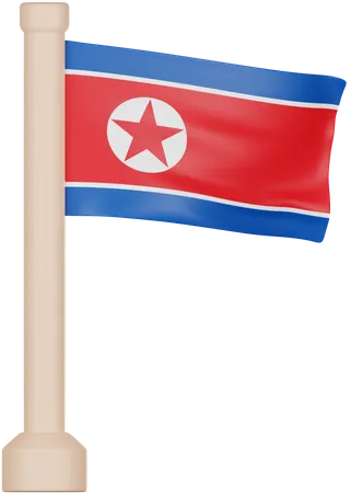 Bandeira da Coreia do Norte  3D Icon