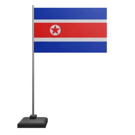 Bandeira da Coreia do Norte  3D Icon