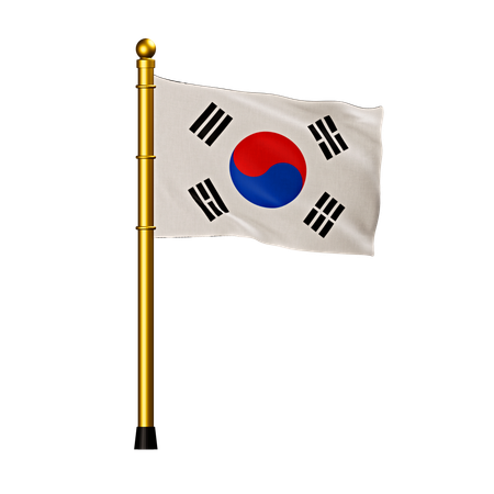 Bandeira da Coreia do Sul  3D Icon