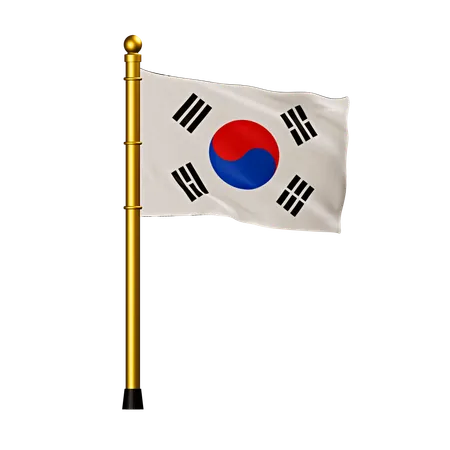 Bandeira da Coreia do Sul  3D Icon