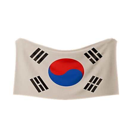 Bandeira da Coreia do Sul  3D Icon