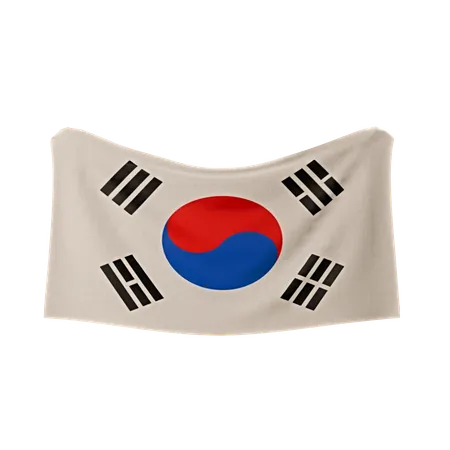 Bandeira da Coreia do Sul  3D Icon