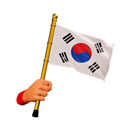 Bandeira da Coreia do Sul  3D Icon