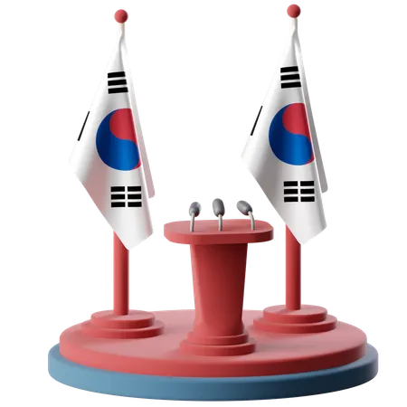 Bandeira da Coreia do Sul  3D Icon