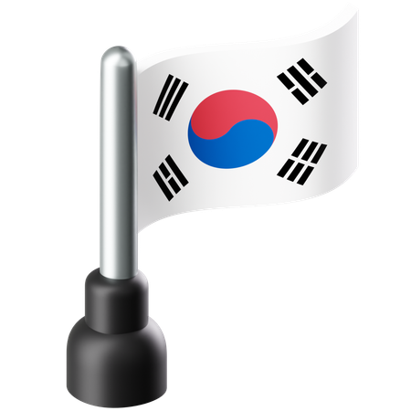 Bandeira da Coreia do Sul  3D Icon