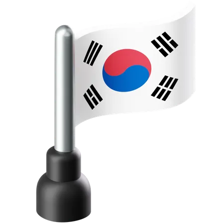 Bandeira da Coreia do Sul  3D Icon