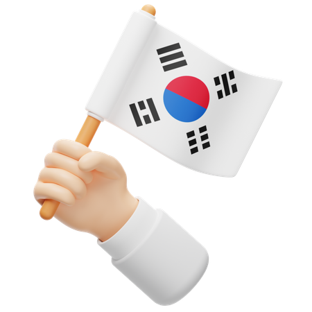 Bandeira da Coreia do Sul  3D Icon