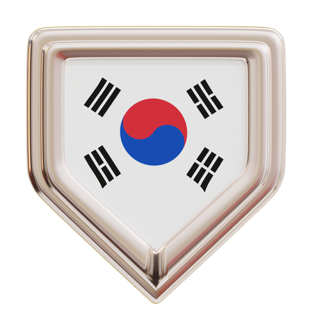 Bandeira da Coreia do Sul  3D Icon