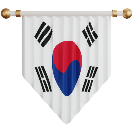 Bandeira da Coreia do Sul  3D Icon
