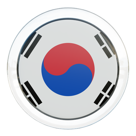 Bandeira da Coreia do Sul  3D Flag