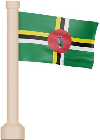 Bandeira da domínica  3D Icon