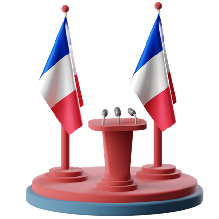 Bandeira da França  3D Icon