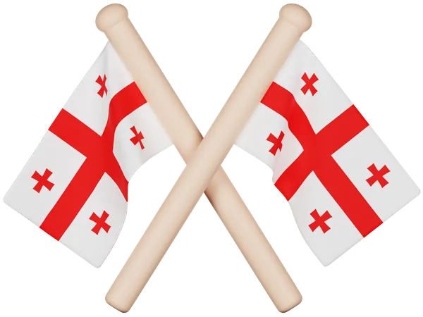 Bandeira da Geórgia  3D Icon