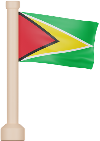 Bandeira da guiana  3D Icon