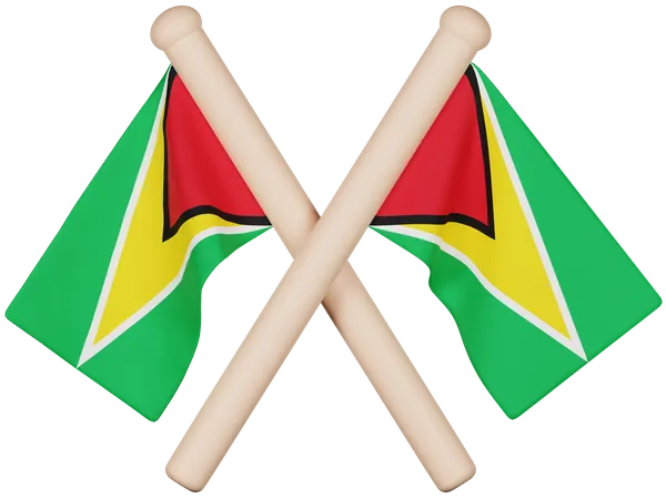 Bandeira da guiana  3D Icon