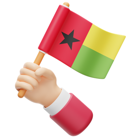 Bandeira da Guiné Bissau  3D Icon