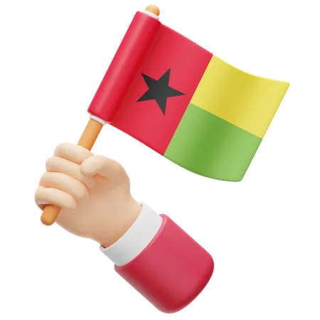 Bandeira da Guiné Bissau  3D Icon