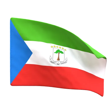 Bandeira da Guiné Equatorial  3D Icon