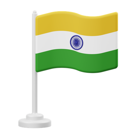 Bandeira da Índia  3D Illustration