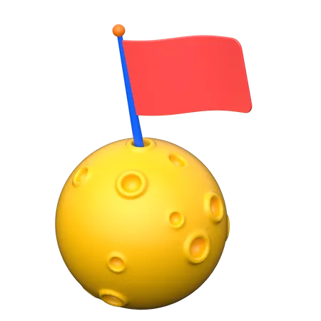 Bandeira da lua  3D Icon