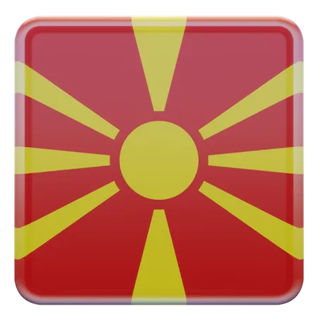 Bandeira da macedônia do norte  3D Flag