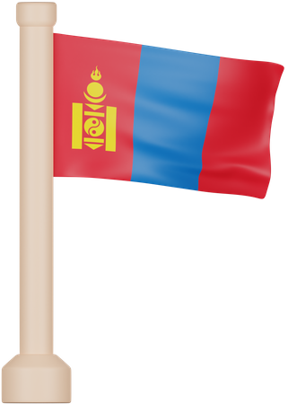 Bandeira da Mongólia  3D Icon