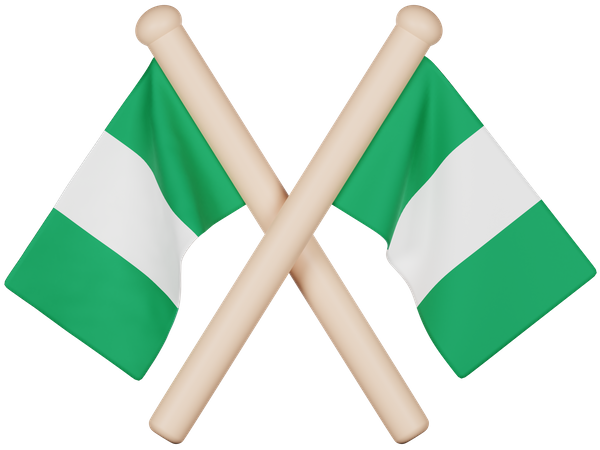 Bandeira da Nigéria  3D Icon
