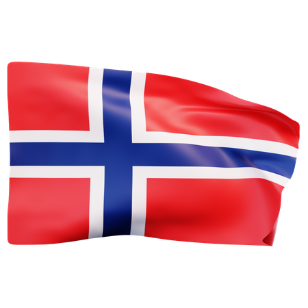 Bandeira da noruega  3D Icon