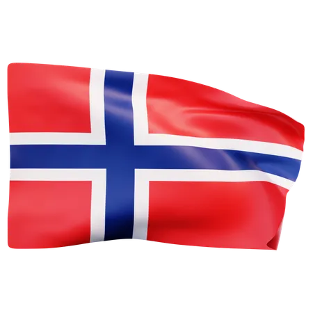 Bandeira da noruega  3D Icon