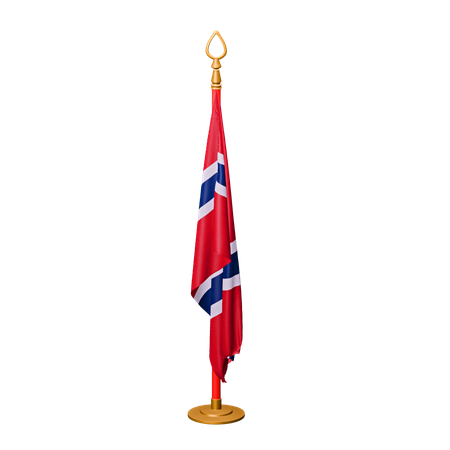 Bandeira da noruega  3D Icon