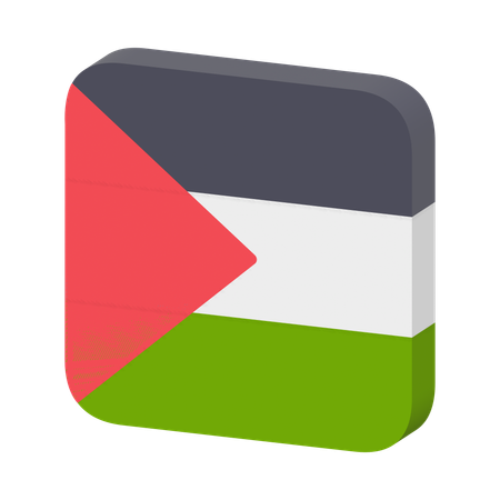 Bandeira da Palestina  3D Icon