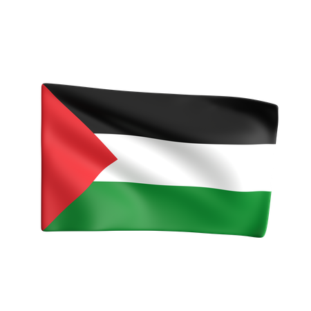 Bandeira da Palestina  3D Icon