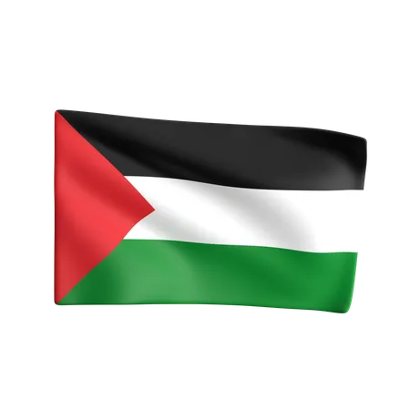 Bandeira da Palestina  3D Icon