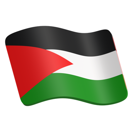 Bandeira da Palestina  3D Icon