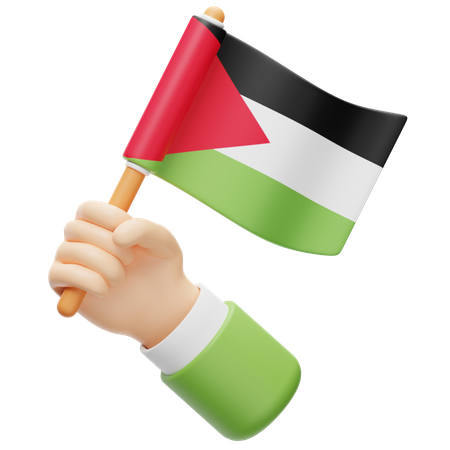 Bandeira da Palestina  3D Icon