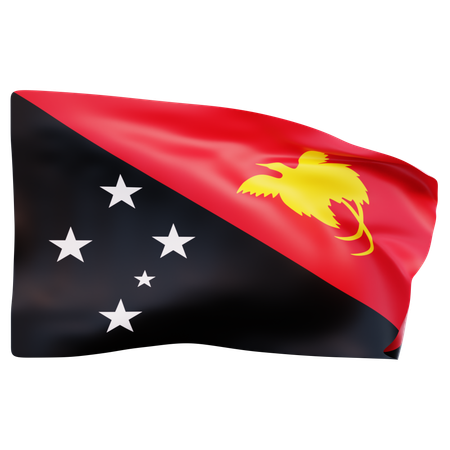 Bandeira de papua nova guiné  3D Icon