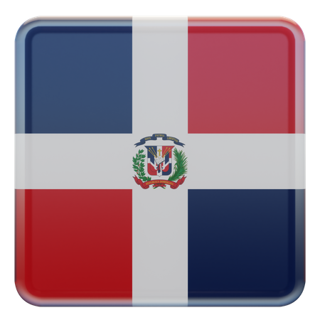 Bandeira da Praça da República Dominicana  3D Icon