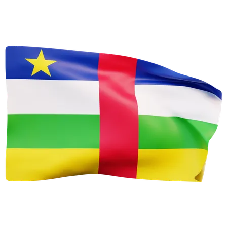 Bandeira da república centro-africana  3D Icon