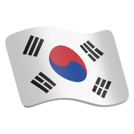 Bandeira da república coreana  3D Icon