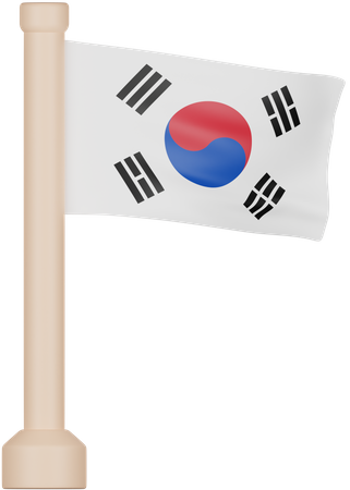 Bandeira da República da Coreia  3D Icon