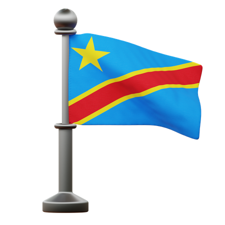 Bandeira da república democrática do congo  3D Icon