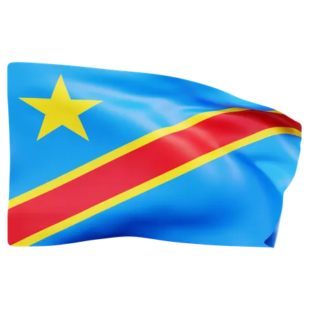 Bandeira da república do congo  3D Icon