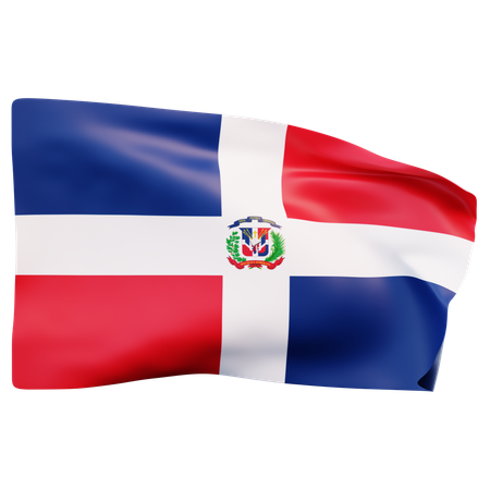 Bandeira da república dominicana  3D Icon